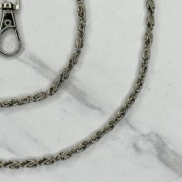 Silver Tone Swirl Chain Link Purse Handbag Bag Replacement Strap - Picture 6 of 9